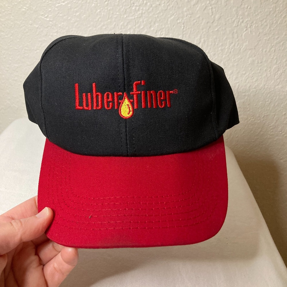 Luber finer K-Products Truckers Hat, Adjustable Snapback Black & Red, USA Made